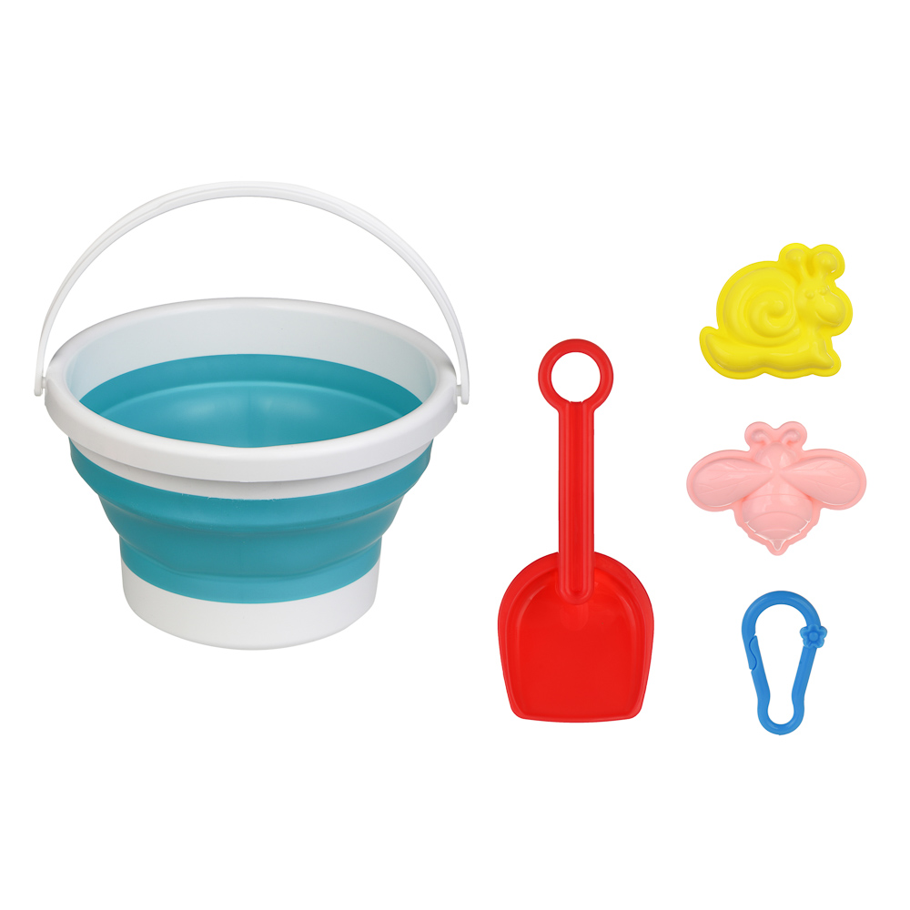 Набор садовых инструментов, "Песочница", ИГРОЛЕНД, 2литра, 5 предм, 20,5х12 см, PP, TPE, 3 дизайна, арт.№ 187-105
