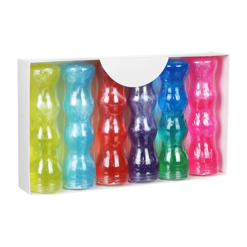 LASTIKS Слайм в фигурной бутылке, полимер, 5,5х19х5,5см, 6-8 цветов, арт.№ 218-043