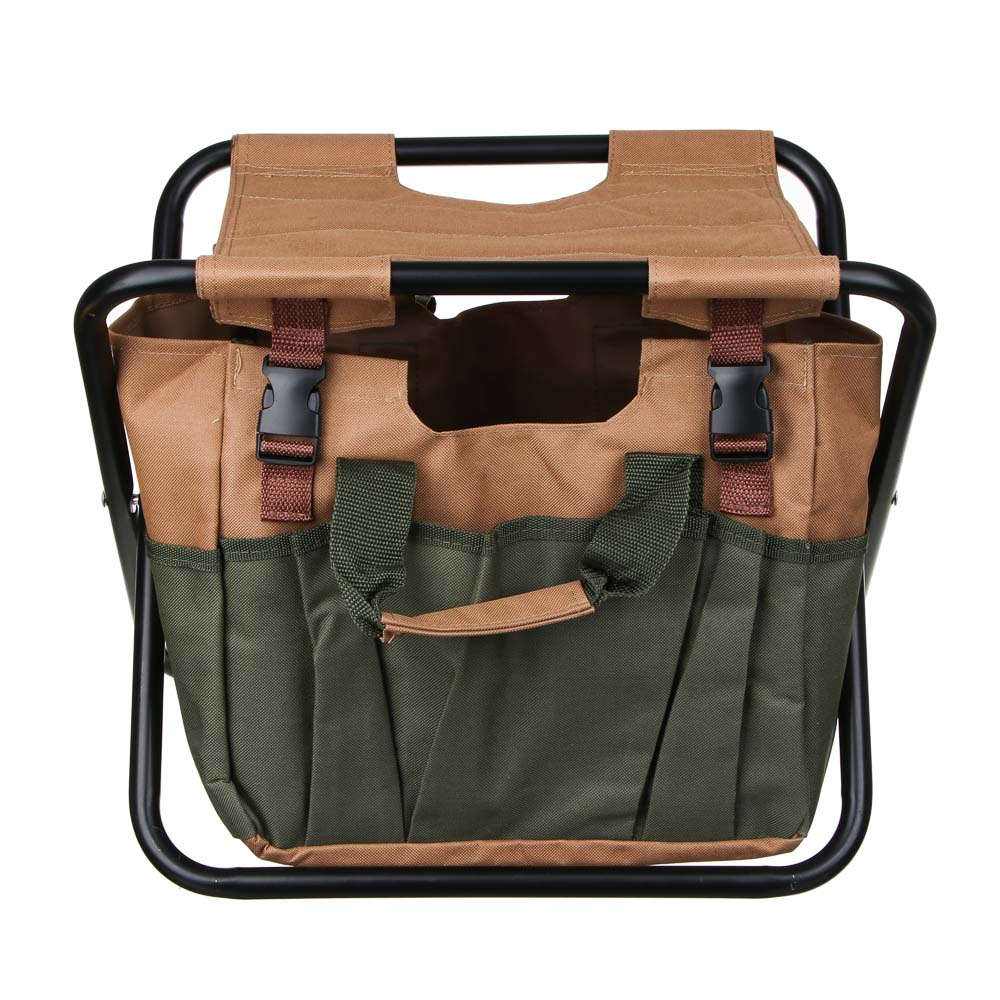 INBLOOM Табурет садовый, 41х33x27см, сумка под инструмент, металл, оксфорд 600D, арт.№ 187-016