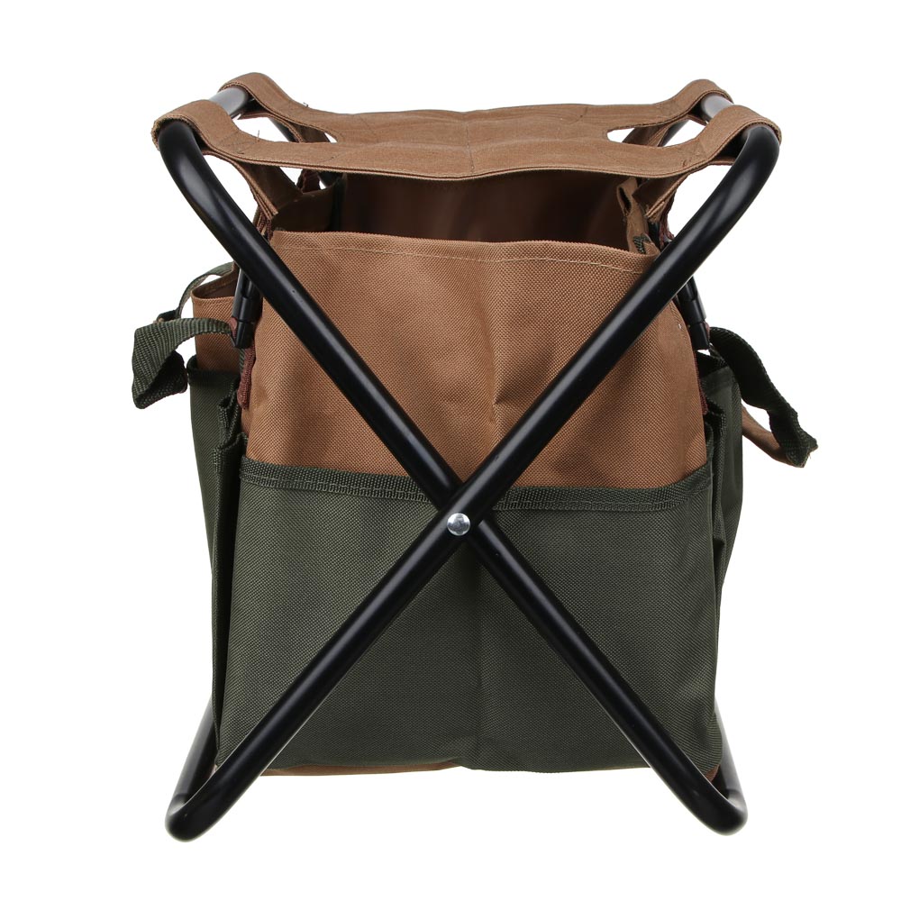 INBLOOM Табурет садовый, 41х33x27см, сумка под инструмент, металл, оксфорд 600D, арт.№ 187-016