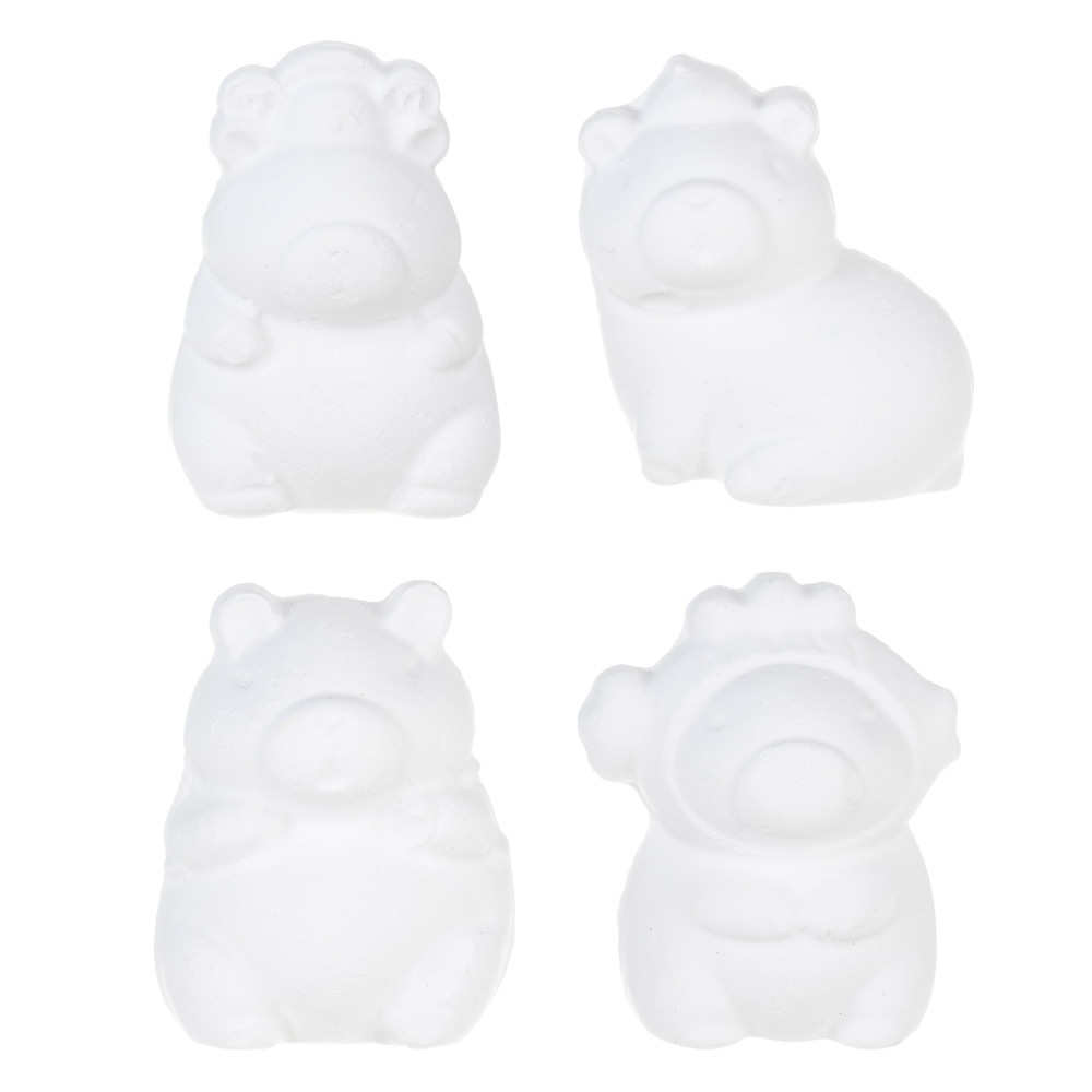 ХОББИХИТ Фигурка под раскраску "Капибара", гипс, PP, краски, 8,5х6х3см,  4 дизайна, арт.№ 283-224