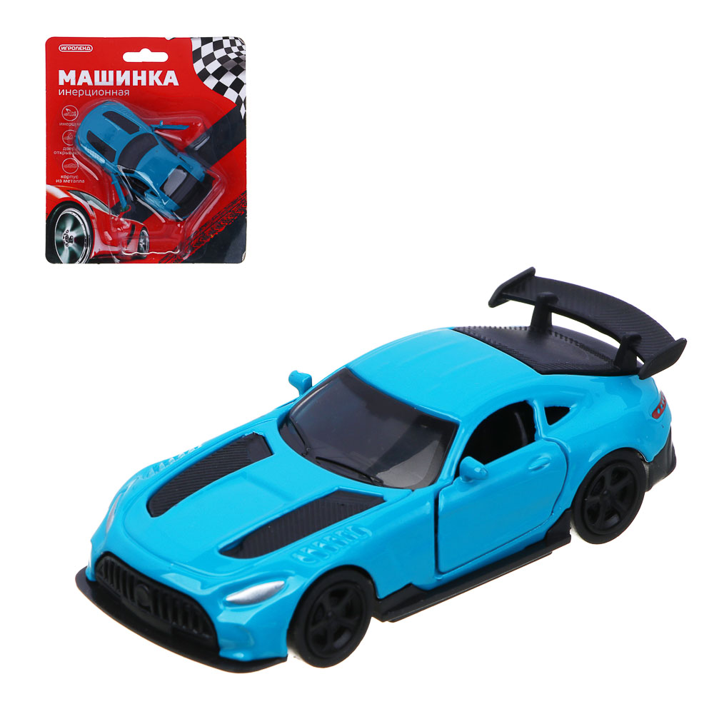 ИГРОЛЕНД Машинка, инерция, 1:64, откр. двери, металл, ABS, PS, PP, TPR, 11,2х13,2х2,5 см, 8 диз., арт.№ 292-409
