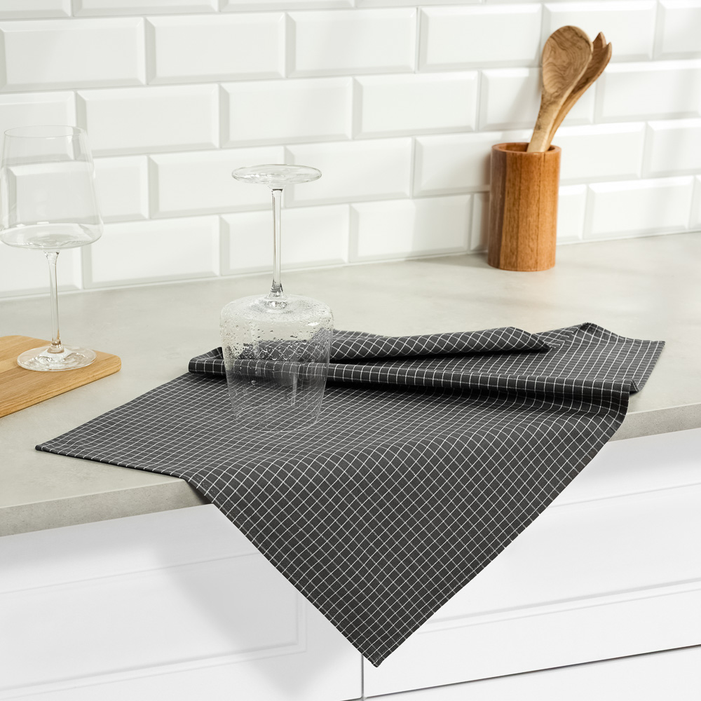 PROVANCE Гуси Полотенце кухонное, 40х60см, 100% хлопок, черный, арт.№ 434-162