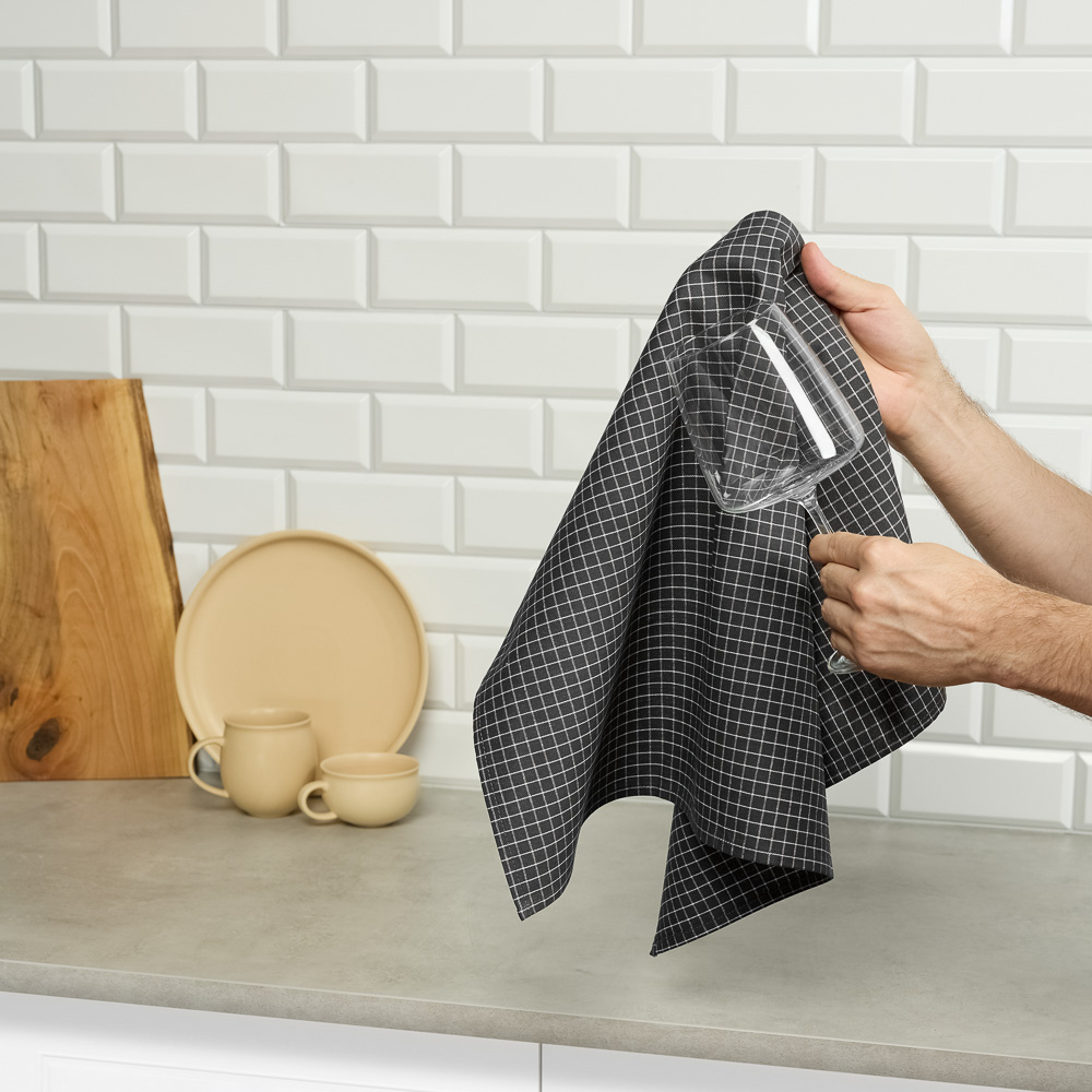 PROVANCE Гуси Полотенце кухонное, 40х60см, 100% хлопок, черный, арт.№ 434-162