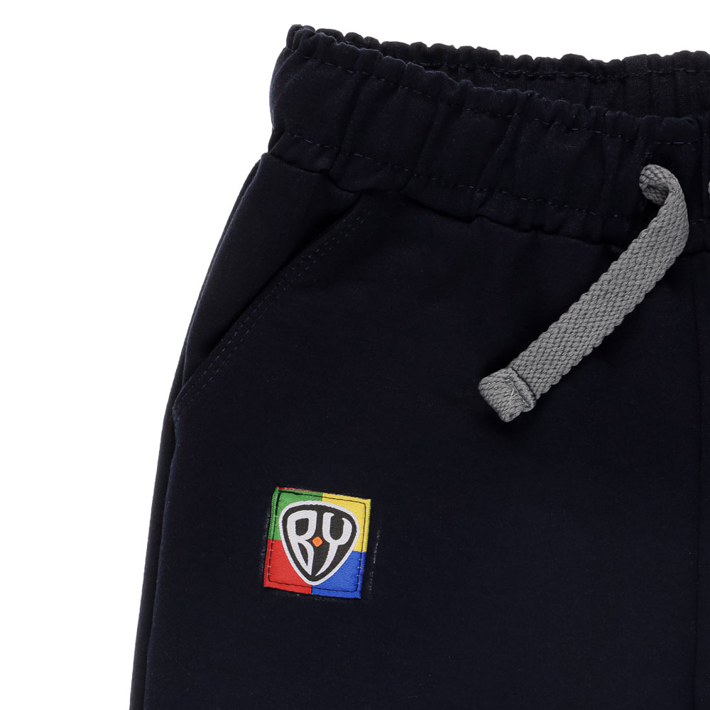 BY Basic Брюки детские, хлопок, цвет темно-синий, размер 128, арт.№ 833-288