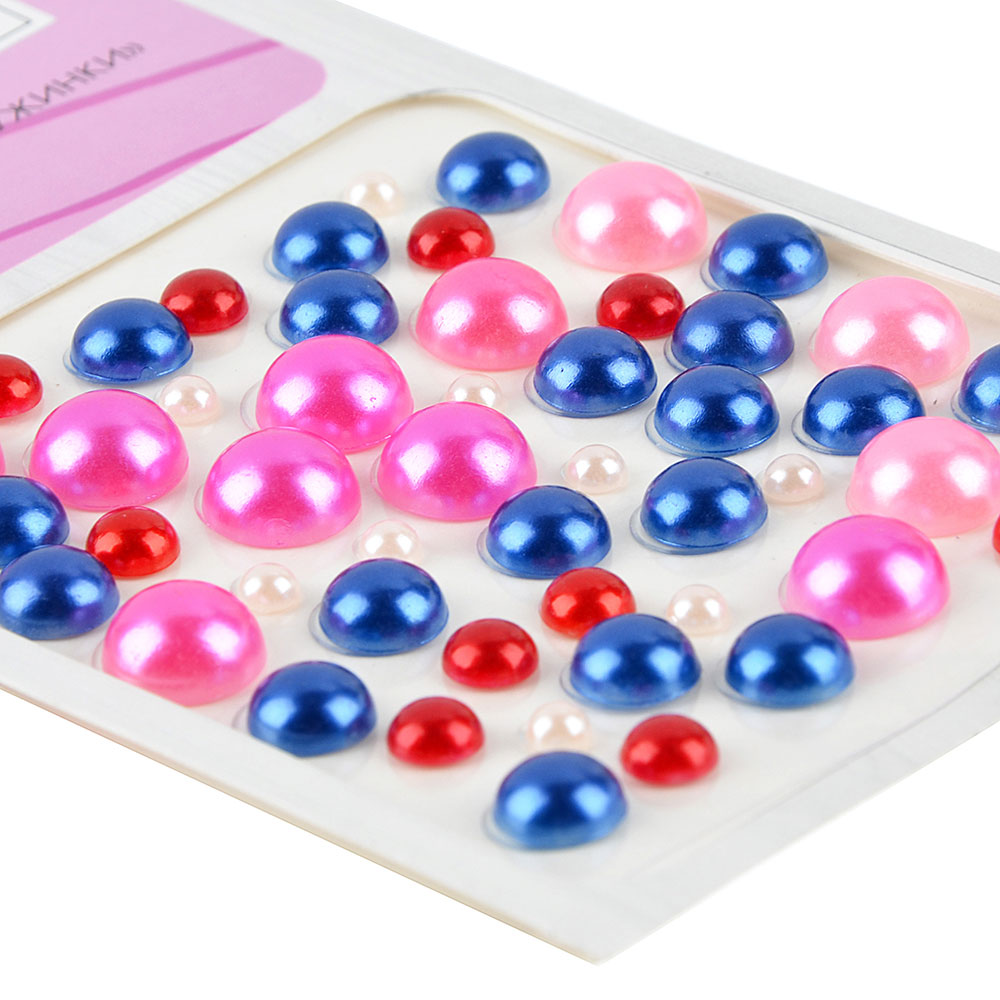 LADECOR Наклейка декоративная "Волшебные жемчужинки", пластик, 14х7,5см, 7-9 цветов, арт.№ 503-483