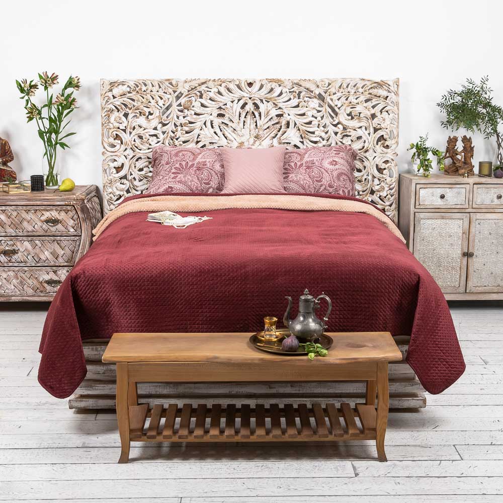 PROVANCE Покрывало бархатное однотонное 220х240см, 100% полиэстер, 2 цвета, арт.№ 486-090