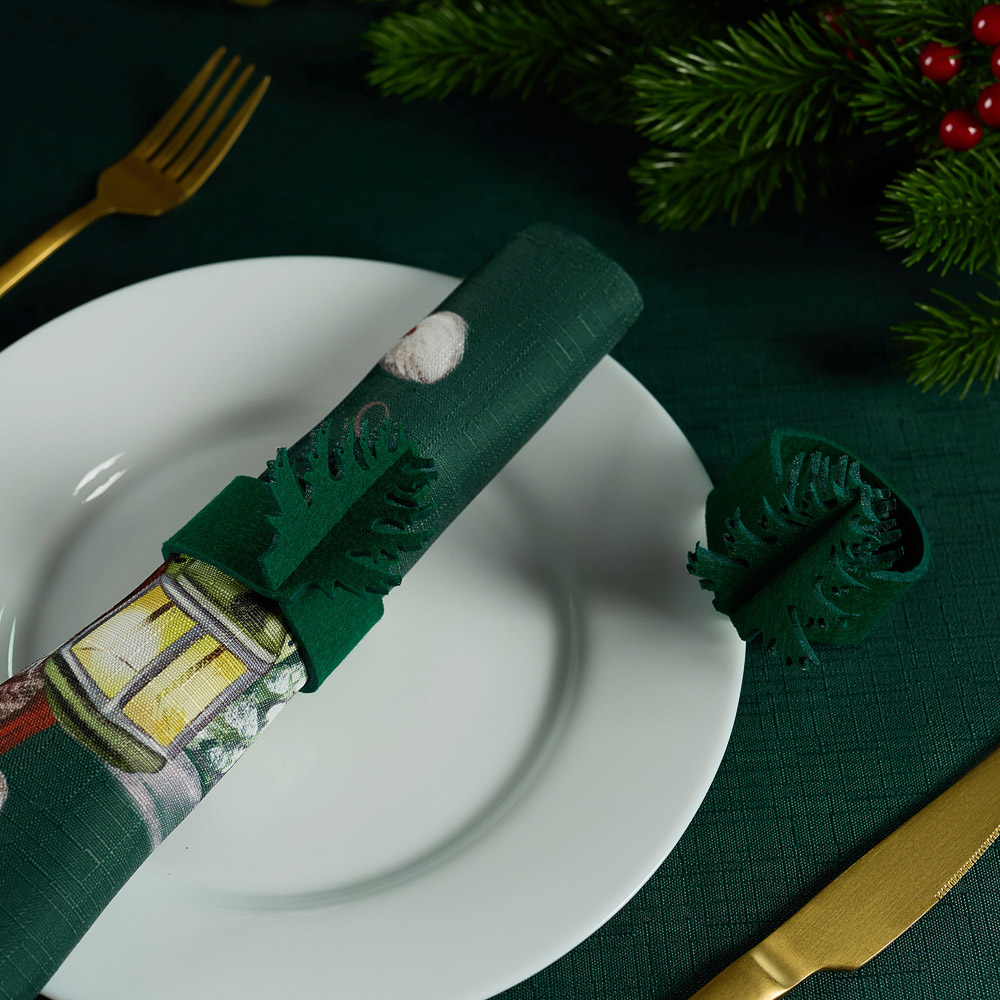 PROVANCE Фелиз Кольца для салфеток фетровые, 2шт в комплекте, 100% полиэстер, 2 цвета, арт.№ 492-219