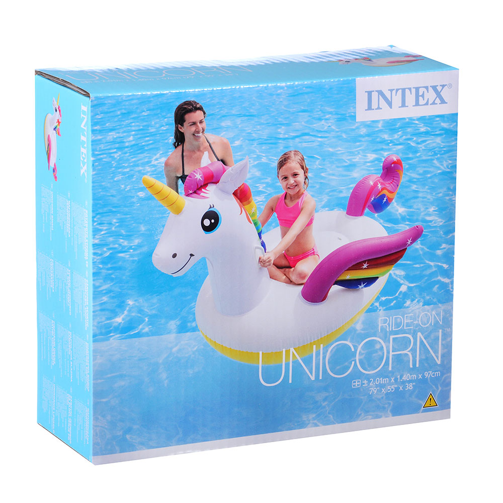 INTEX Единорог надувной, от 3 лет, 201x104x97см, 57561NP, арт.№ 063-008