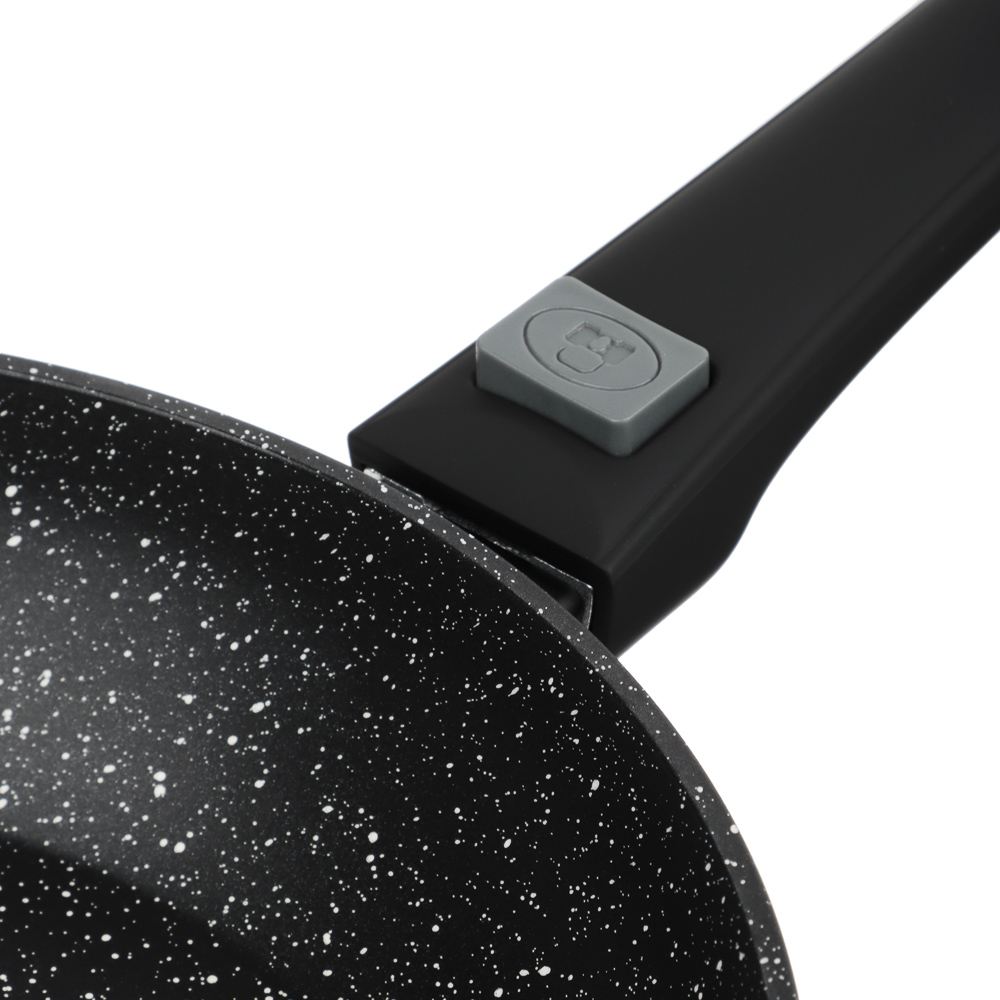 SATOSHI Оникс Сковорода литая d28см, антипригарное покрытие "мрамор", съемная ручка, индукция, арт.№ 846-731