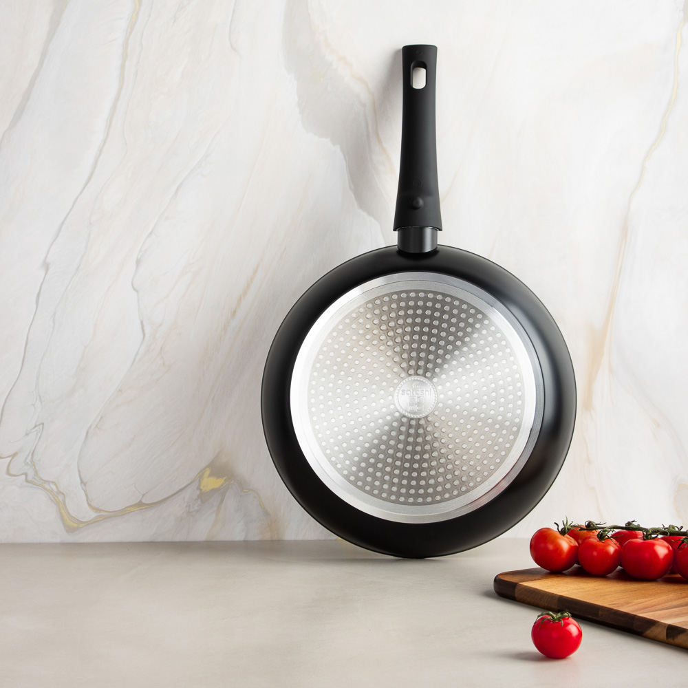 SATOSHI Оникс Сковорода литая d28см, антипригарное покрытие "мрамор", съемная ручка, индукция, арт.№ 846-731