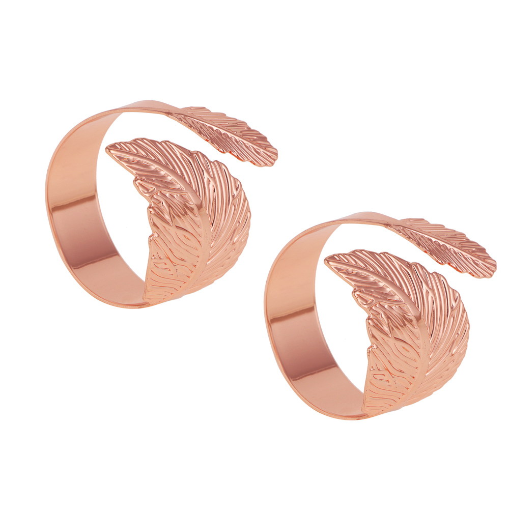 BY COLLECTION White Line Кольцо для сервировки 2шт, 100% металл, цвет розовое золото, арт.№ 488-111