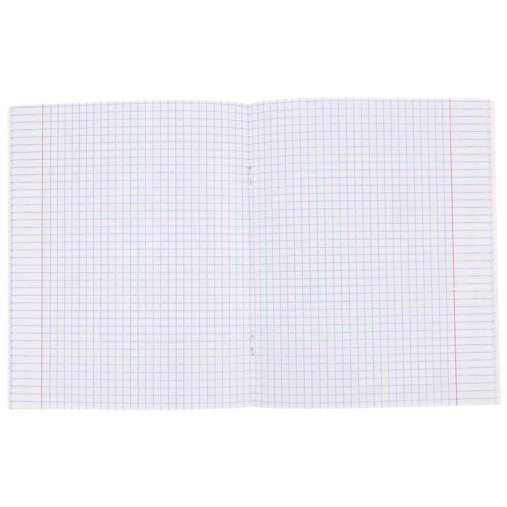 Тетрадь общая 48 листов "Предметная" ClipStudio, БЕЛЫЕ ЛИСТЫ, обл.картон "Монохром" скрепка, 7 видов, справ.материал, арт.№ 578-159