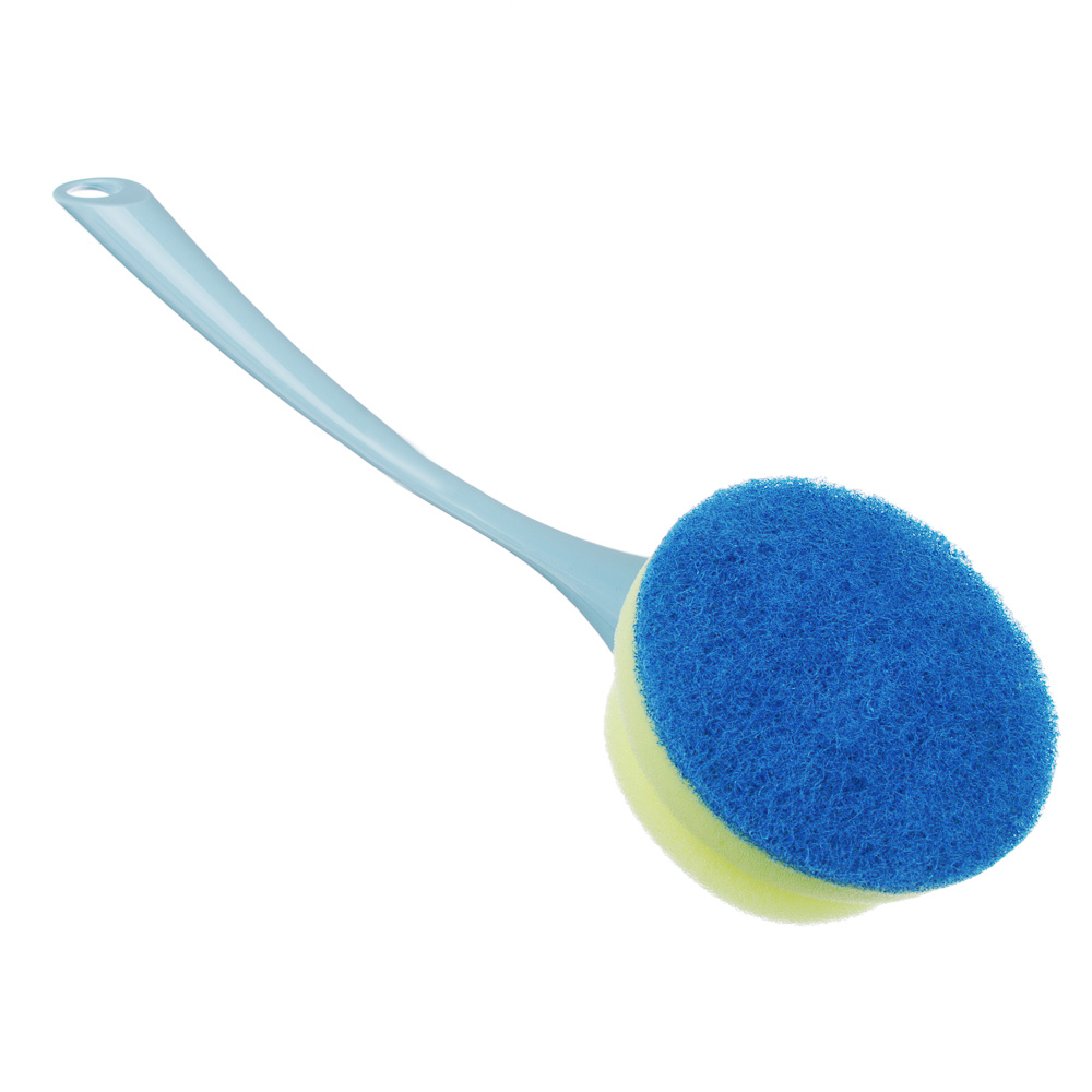 SVIP Щетка с губкой для посуды "Ориджинал" небесный, 30х9,5см, пластик, арт.№ 441-143