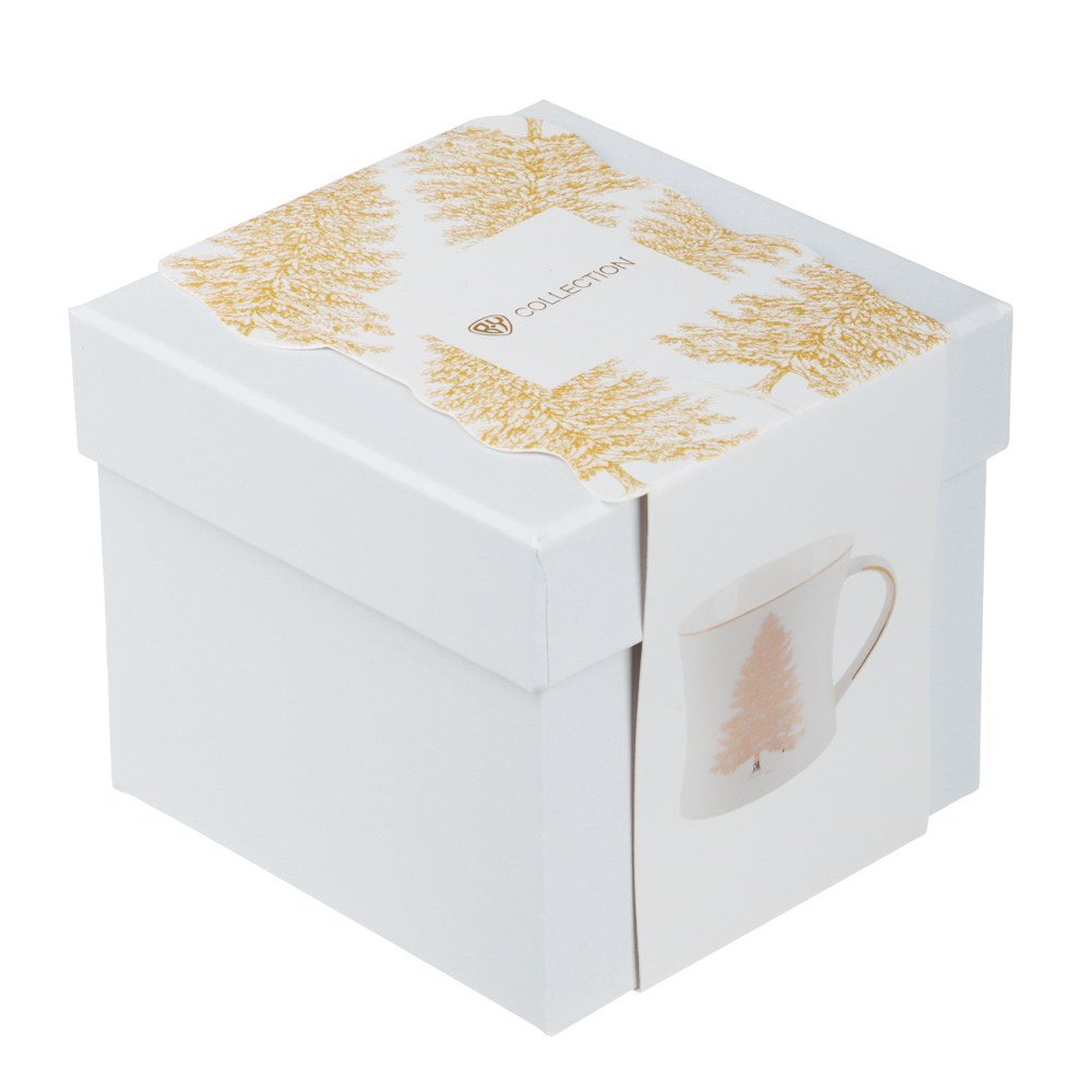 BY COLLECTION White Line Кружка, 300мл, фарфор, подарочная упаковка, арт.2, арт.№ 820-819