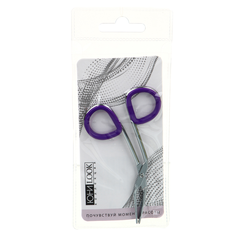 ЮНИLOOK Пинцет для бровей с ручками, металл, резина, 8см, HS-0630, арт.№ 305-273