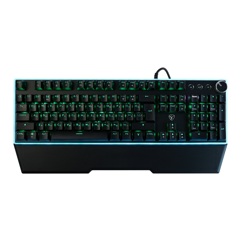 Игровая клавиатура проводная BY Pavez FULL SIZE ISO, мех., 108кл.,Outemu"Brown",RGB,2м,энкодер, арт.№ 405-076