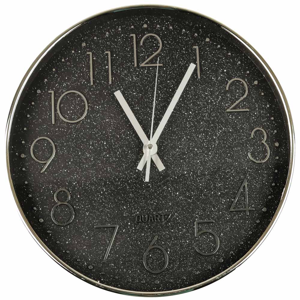 LADECOR CHRONO Часы настенные, 29,3x29,3x5 см, 1xAA, цвет черный космос, арт.№ 581-976
