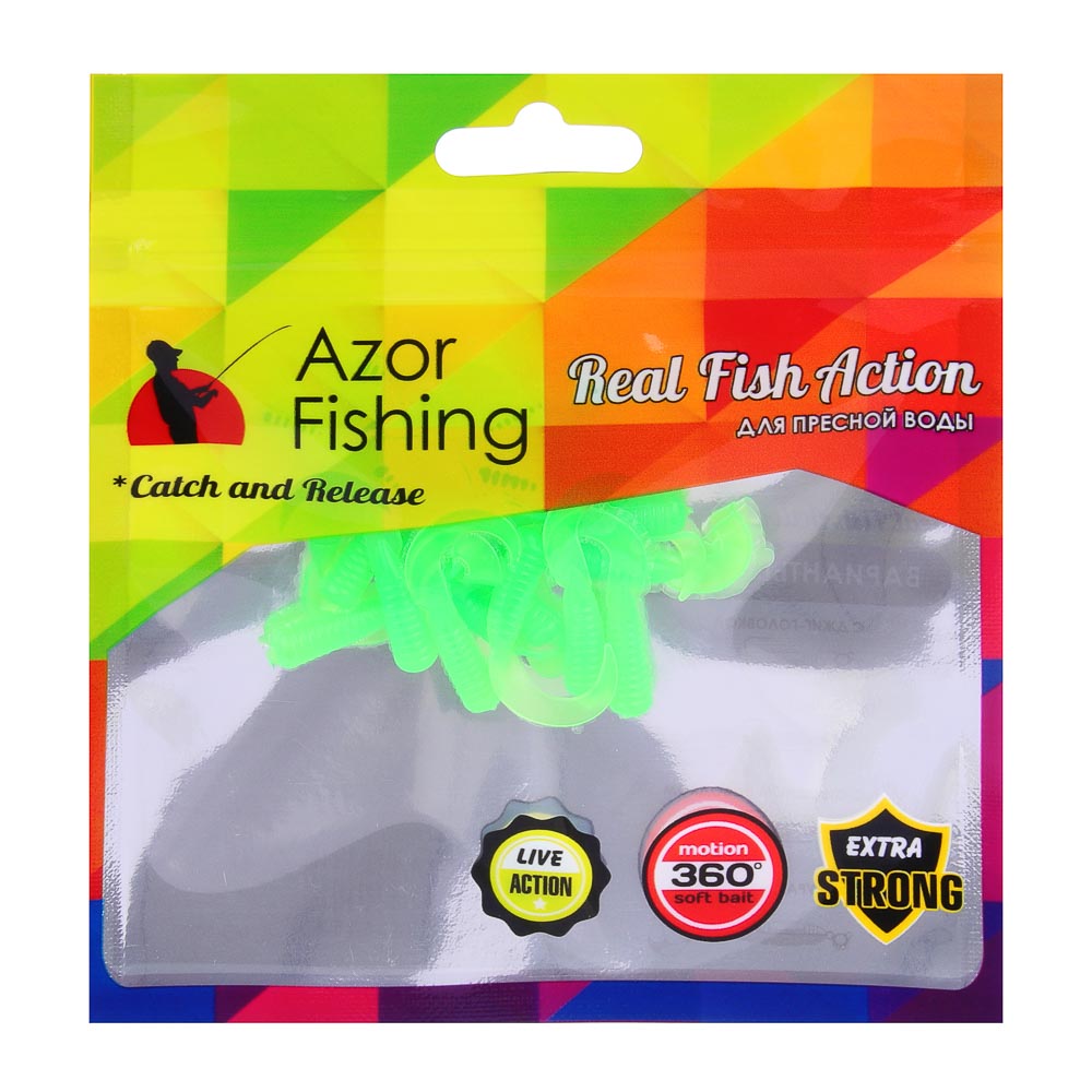 AZOR FISHING Приманка мягкая K.Good , силикон, 3см, 20шт. в уп, 5 цветов, арт.№ 145-168