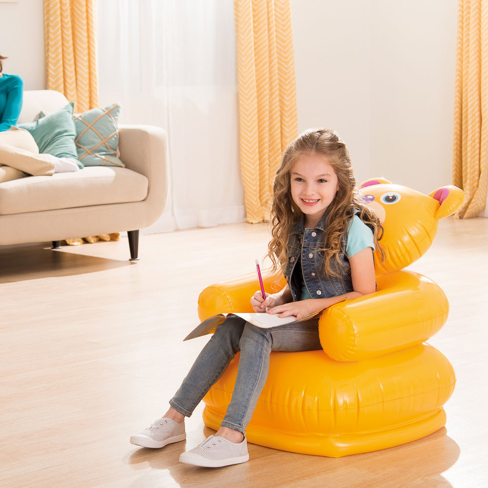 INTEX Кресло надувное детское "Животные", 65x64x74см, до 35кг, 68556NP, арт.№ 359-336