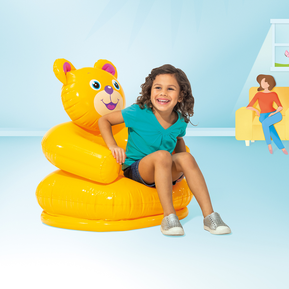 INTEX Кресло надувное детское "Животные", 65x64x74см, до 35кг, 68556NP, арт.№ 359-336