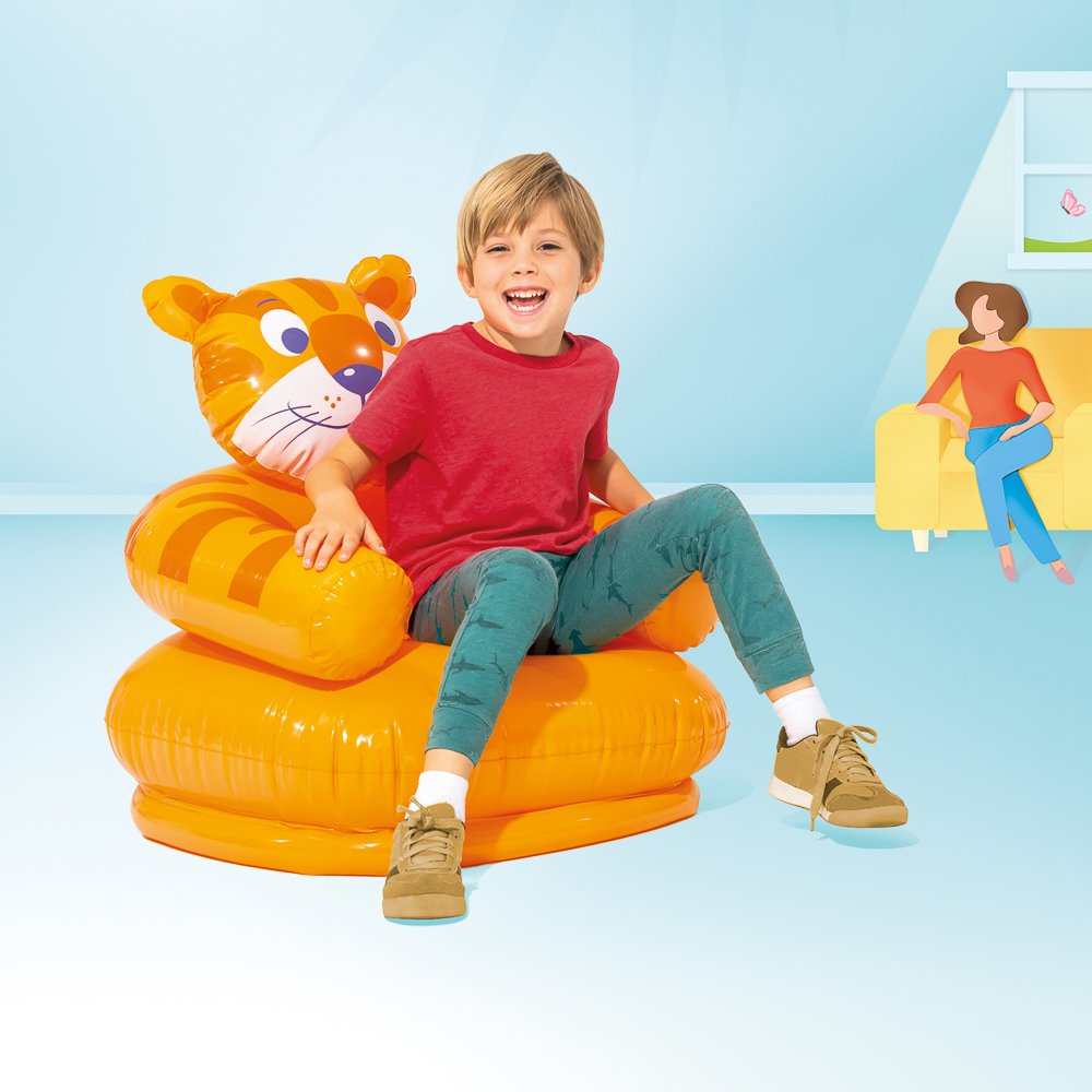 INTEX Кресло надувное детское "Животные", 65x64x74см, до 35кг, 68556NP, арт.№ 359-336