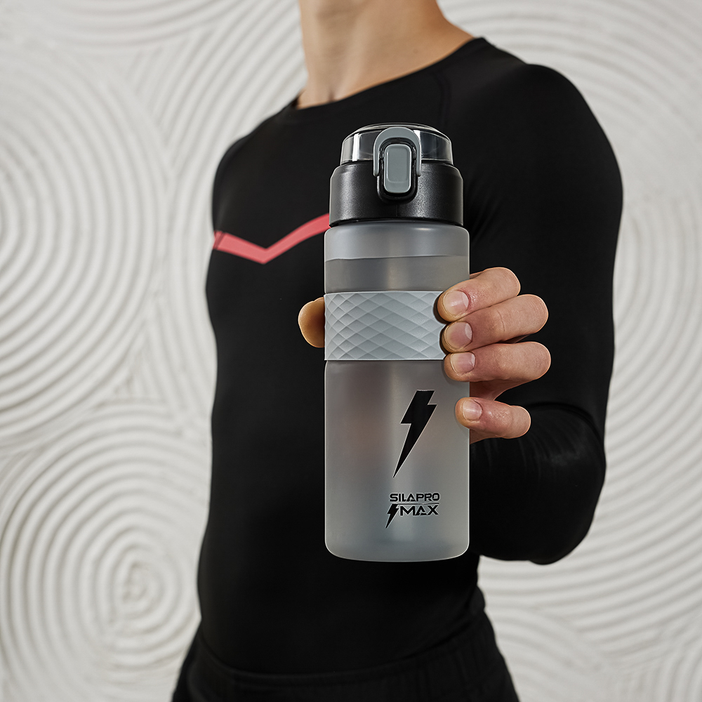 SILAPRO MAX Бутылка спортивная с замком, ULTIMATE GREY, 700мл, PC, арт.№ 088-031