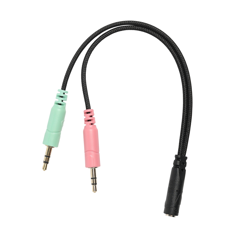 Наушники проводные с микрофоном игровые BY 3.5мм адаптер 3.5мм 4pin-SPK+MIC 2,2 м, арт.№ 410-255