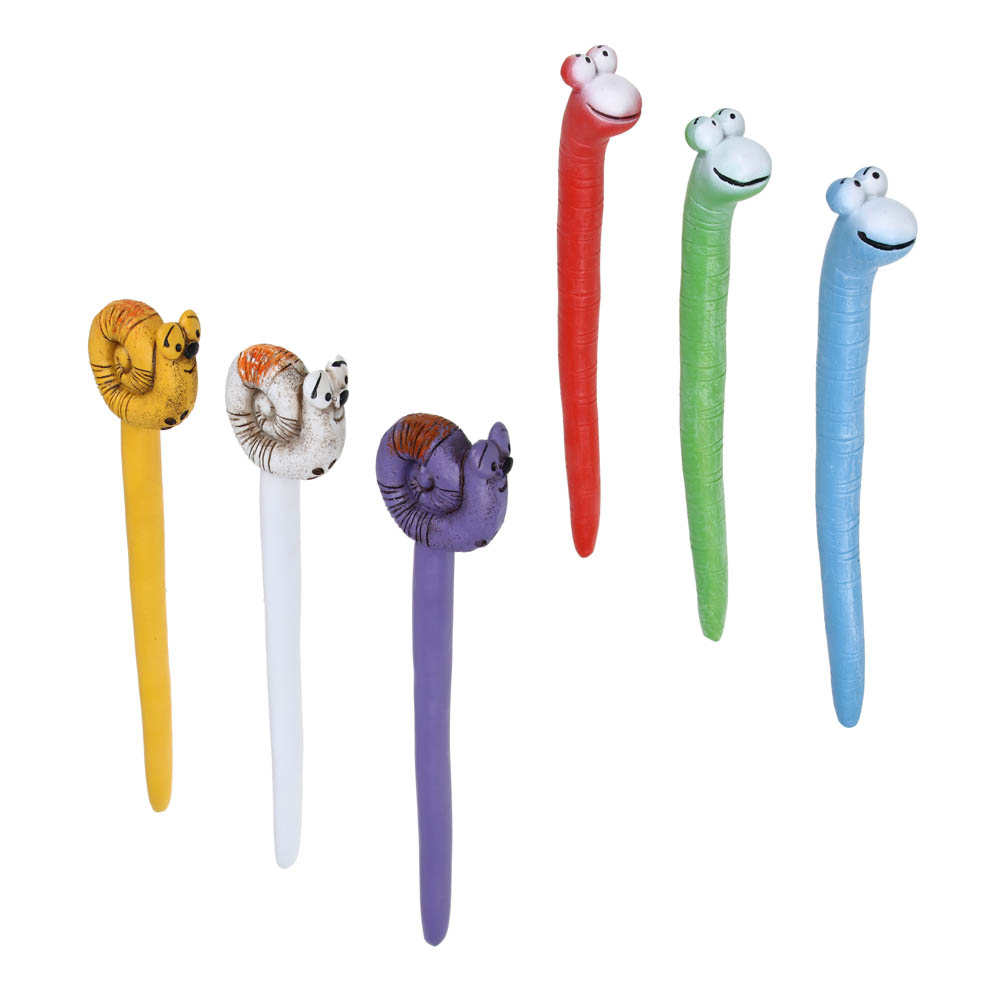INBLOOM Фигурка для кашпо Червяк и Улитка, 22 см, полистоун, арт.№ 173-080