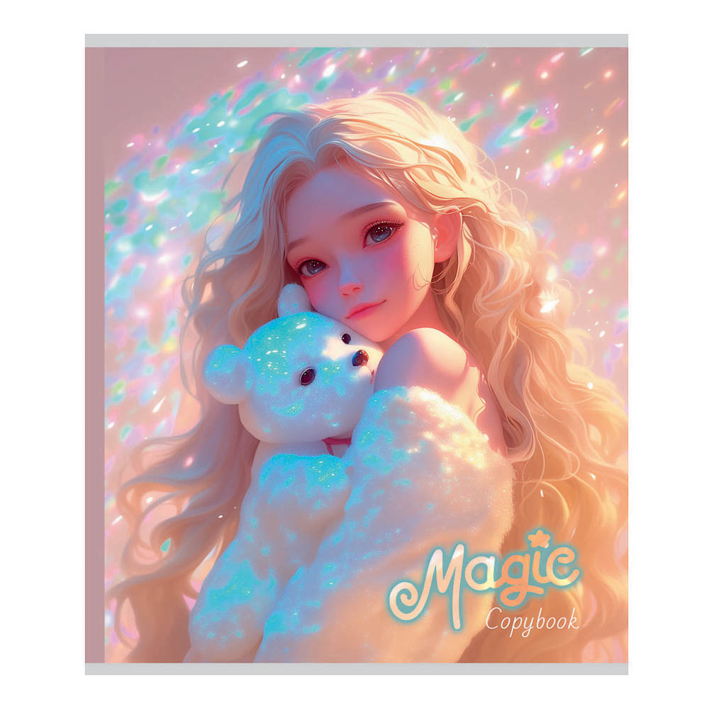 Тетрадь 48 л., А5, в клетку, БЕЛЫЕ ЛИСТЫ, обложка картон, скрепка, ВД-лак, арт.№ 578-190