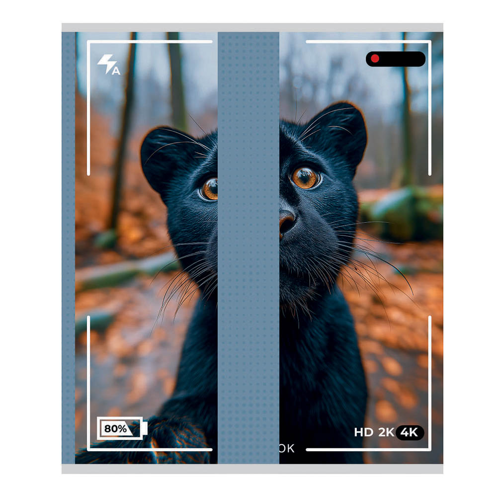 Тетрадь 48 л., А5, в клетку, БЕЛЫЕ ЛИСТЫ, обложка картон, скрепка, ВД-лак, арт.№ 578-190