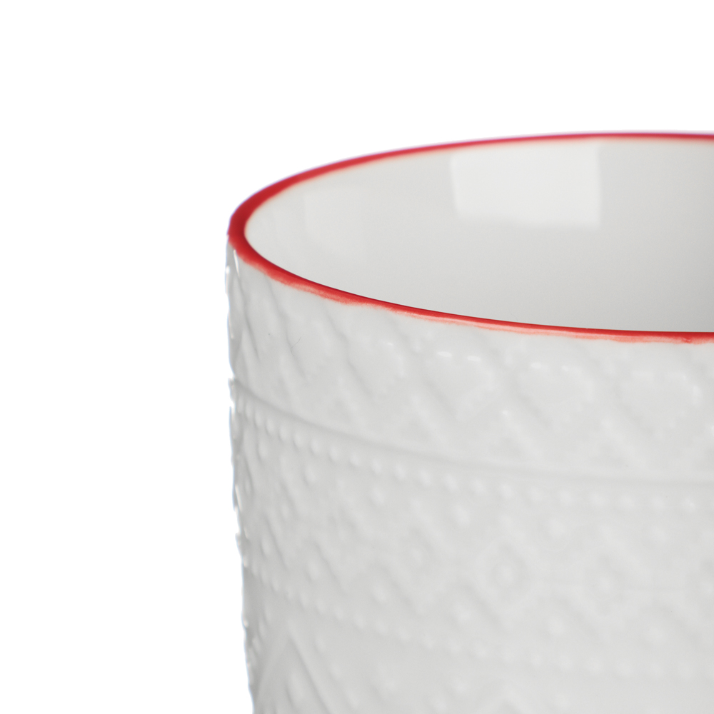 MILLIMI Рельеф Кружка 380мл, белая, фарфор, подарочная упаковка, арт.№ 820-684