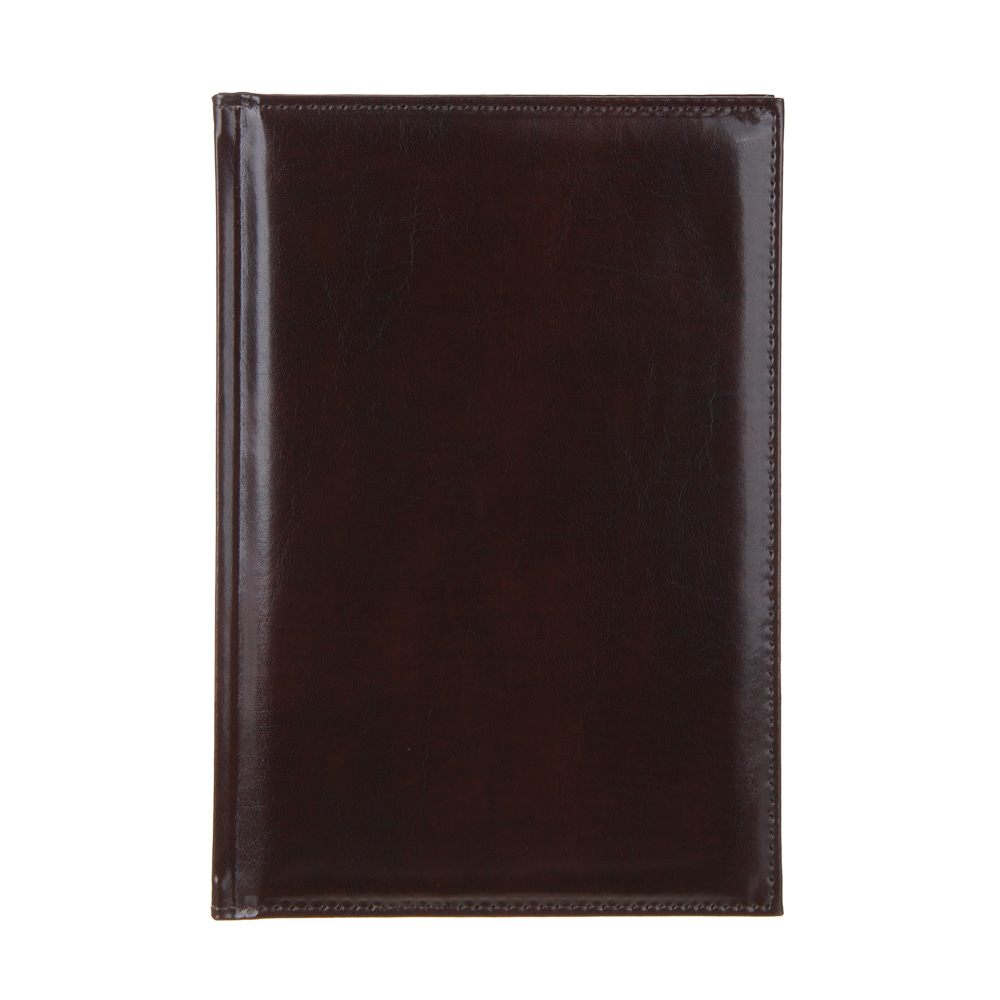 Ежедневник недатированный "БИЗНЕС" А5, 320 стр., тв.обл.с поролоном, искусственная кожа, коричн., арт.№ 572-127