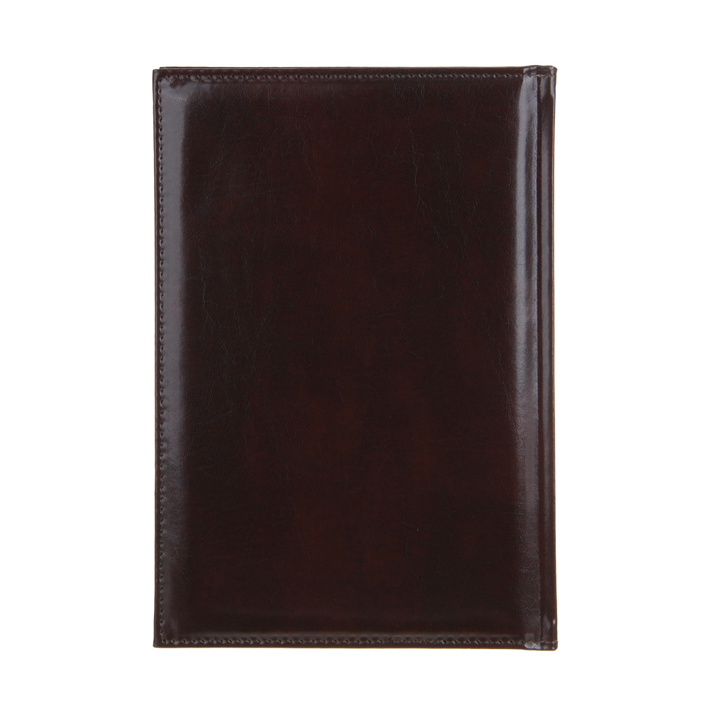 Ежедневник недатированный "БИЗНЕС" А5, 320 стр., тв.обл.с поролоном, искусственная кожа, коричн., арт.№ 572-127