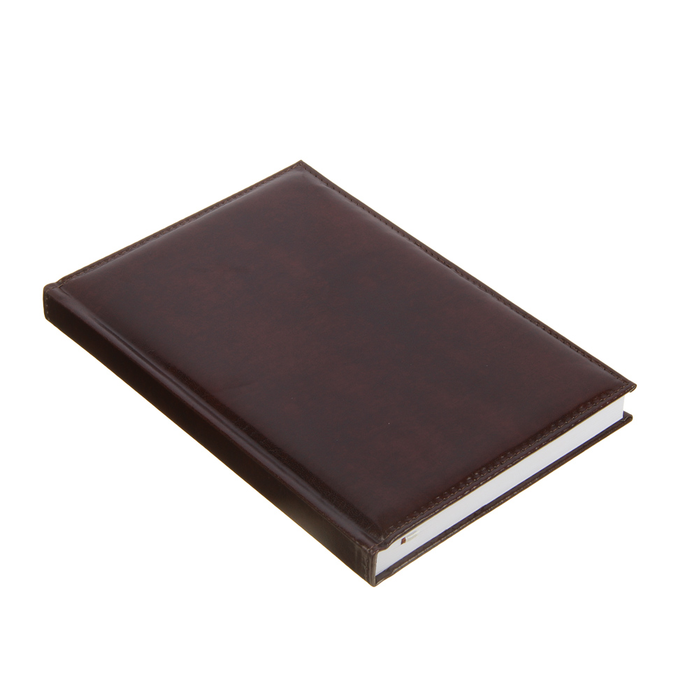 Ежедневник недатированный "БИЗНЕС" А5, 320 стр., тв.обл.с поролоном, искусственная кожа, коричн., арт.№ 572-127