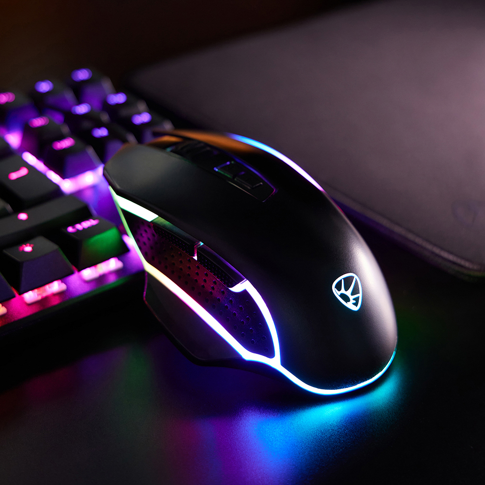 BY Игровая мышь проводная Sniper 7000dpi,7D,A725F,RGB,220см, арт.№ 405-052