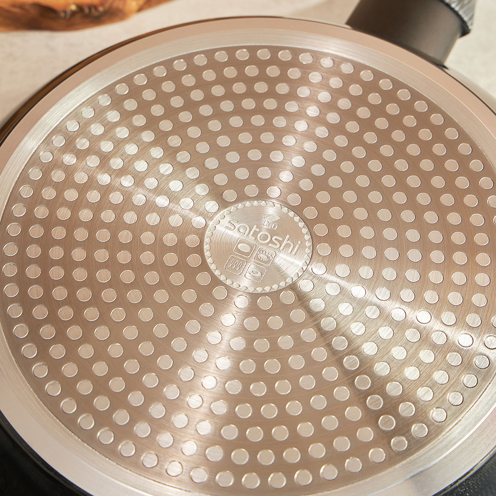 SATOSHI Карбон Сковорода литая d26см, антипригарное покрытие Мрамор, индукция, арт.№ 846-453