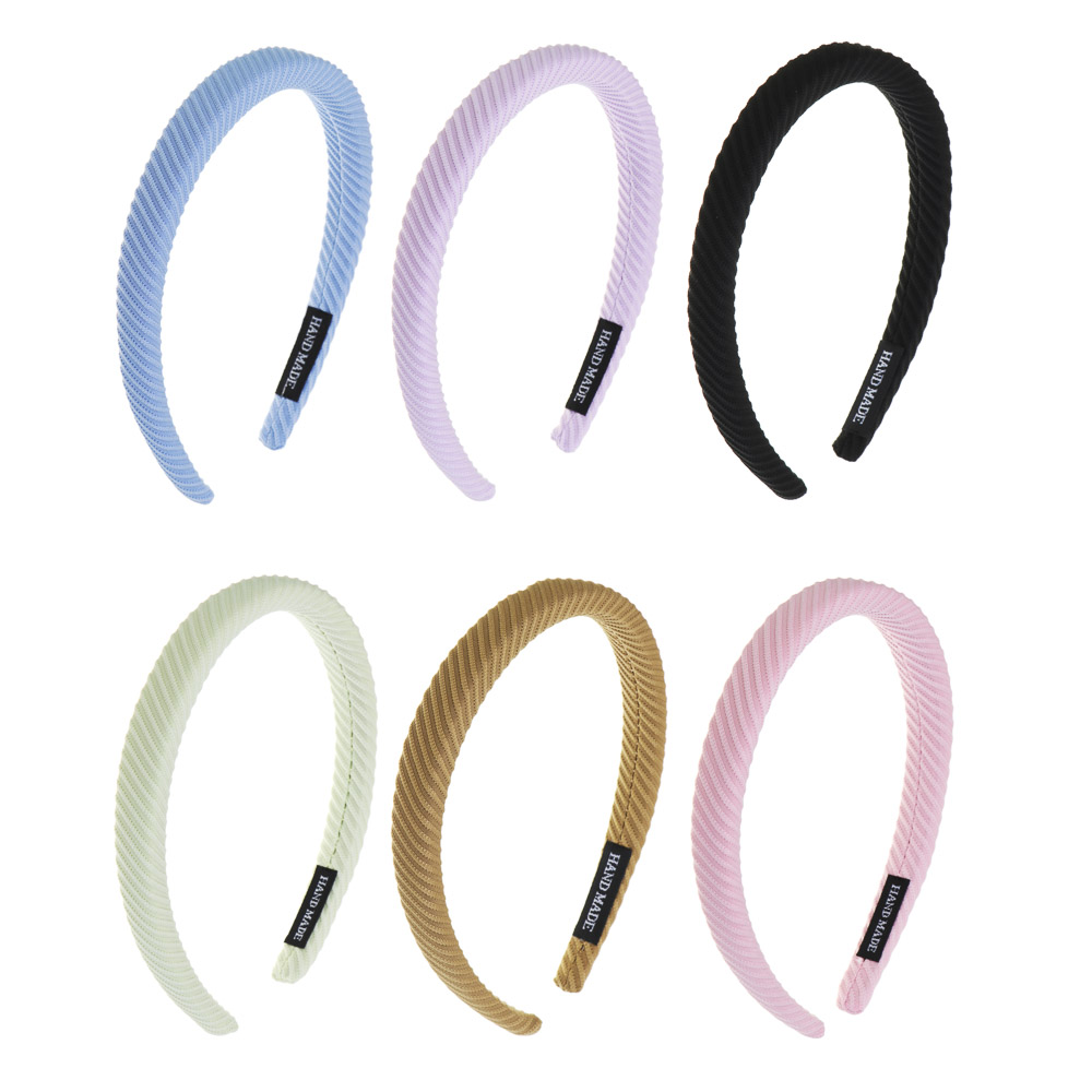 Ободок для волос тм ЮНИLOOK, 1,7см, полиэстер, пластик, 6 цветов, ACS-25, арт.№ 323-008