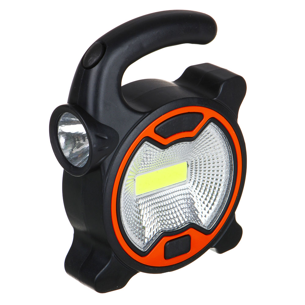 ЕРМАК Фонарь рабочий, 2 режима: 1 Led, 1 COB, 5Вт, 3xAA, арт.№ 223-006