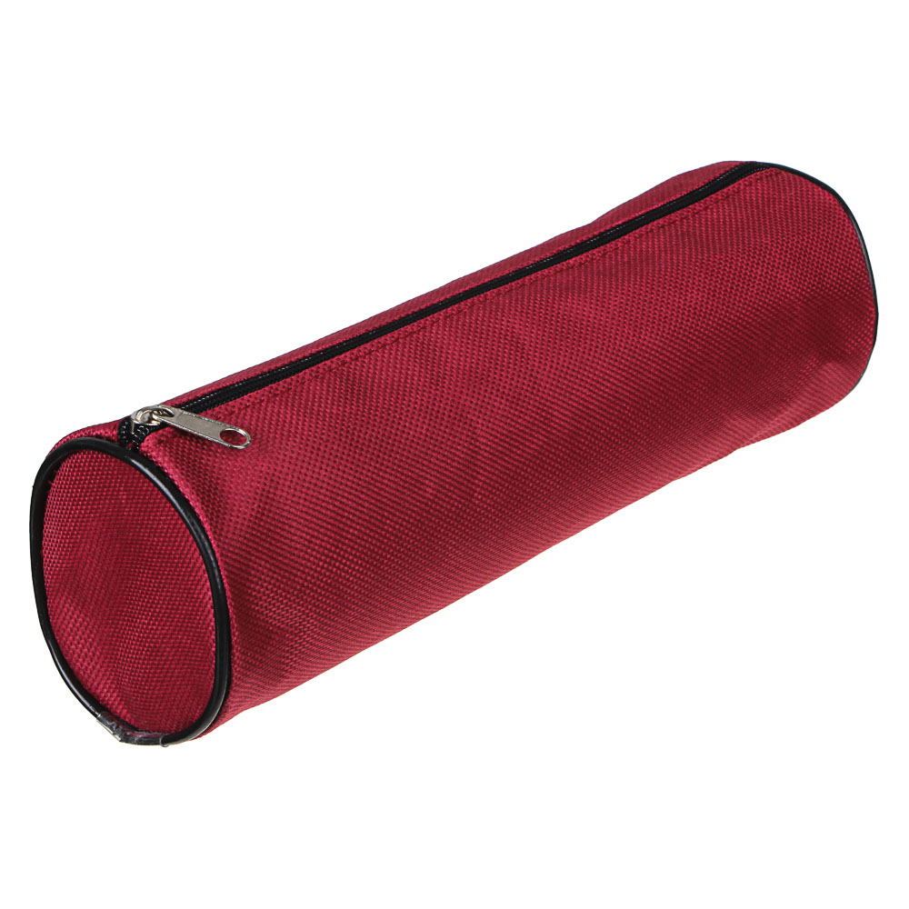 Пенал школьный мягкий круглый, 21х7х7 см, ткань "оксфорд", с антисмин. вкладышем, 4 цвета, арт.№ 238-201