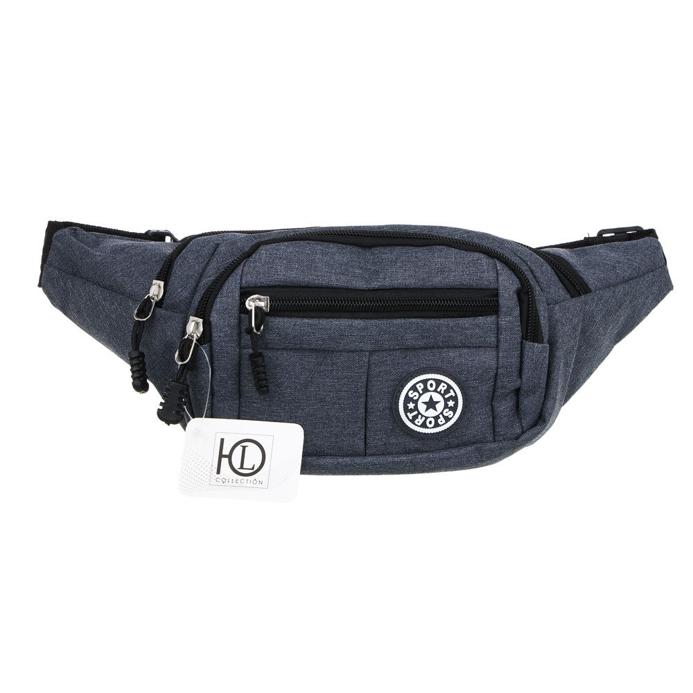 ЮL Сумка поясная, полиэстер, 34х14см, 3-4 цвета, СП20-01, арт.№ 337-093