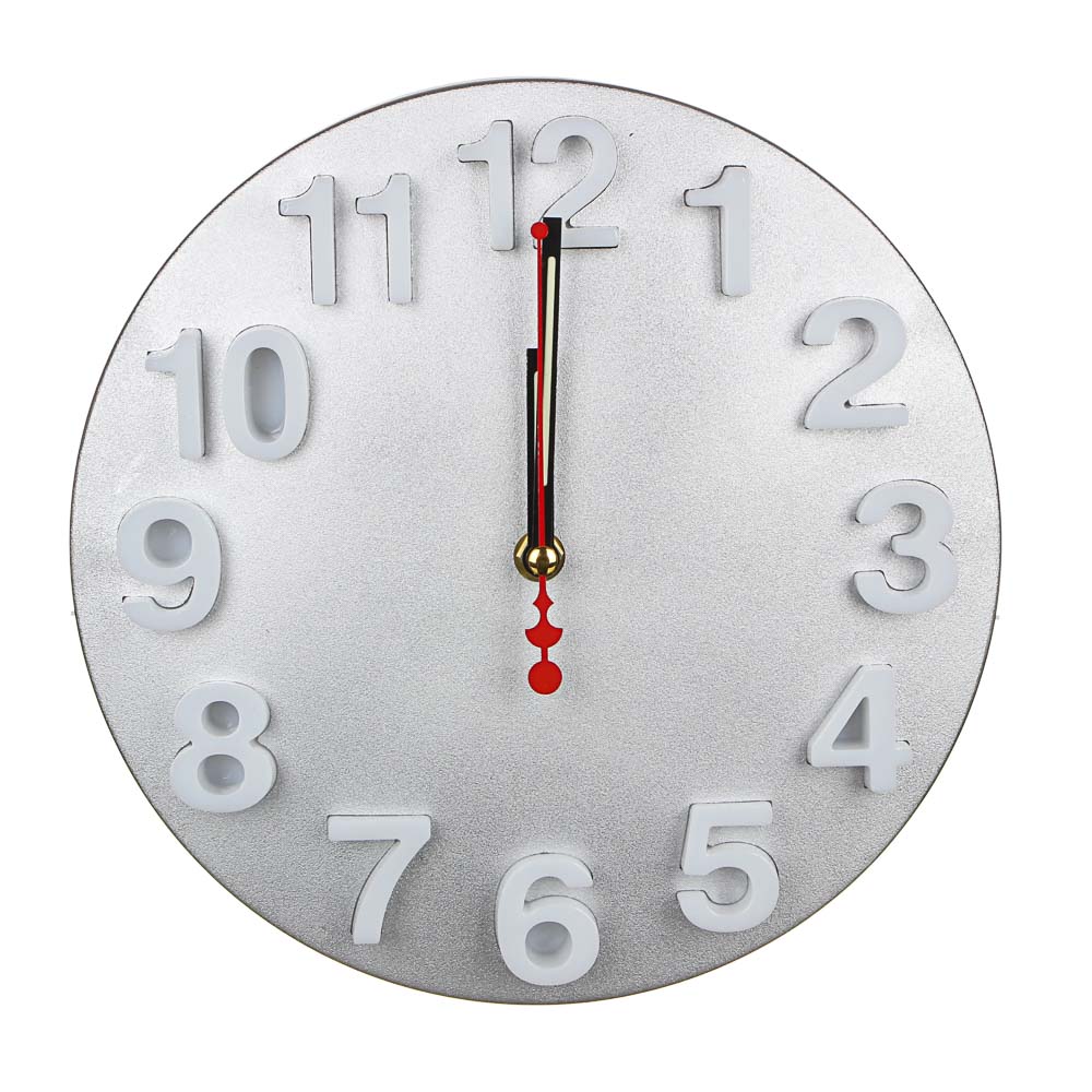 LADECOR CHRONO Часы настенные со светящимися цифрами, LED , d=25 см, пластик, арт.№ 581-833
