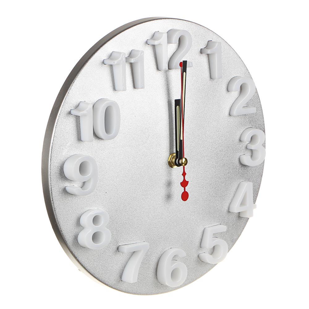 LADECOR CHRONO Часы настенные со светящимися цифрами, LED , d=25 см, пластик, арт.№ 581-833