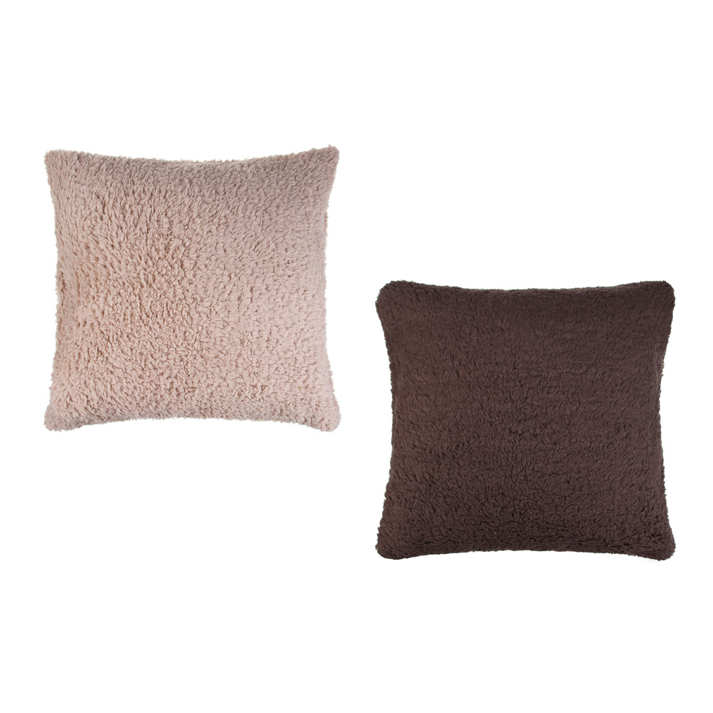 BY COLLECTION Фелиз Чехол для подушки тедди, 50х50см, 100% полиэстер, 2 цвета, арт.№ 492-224