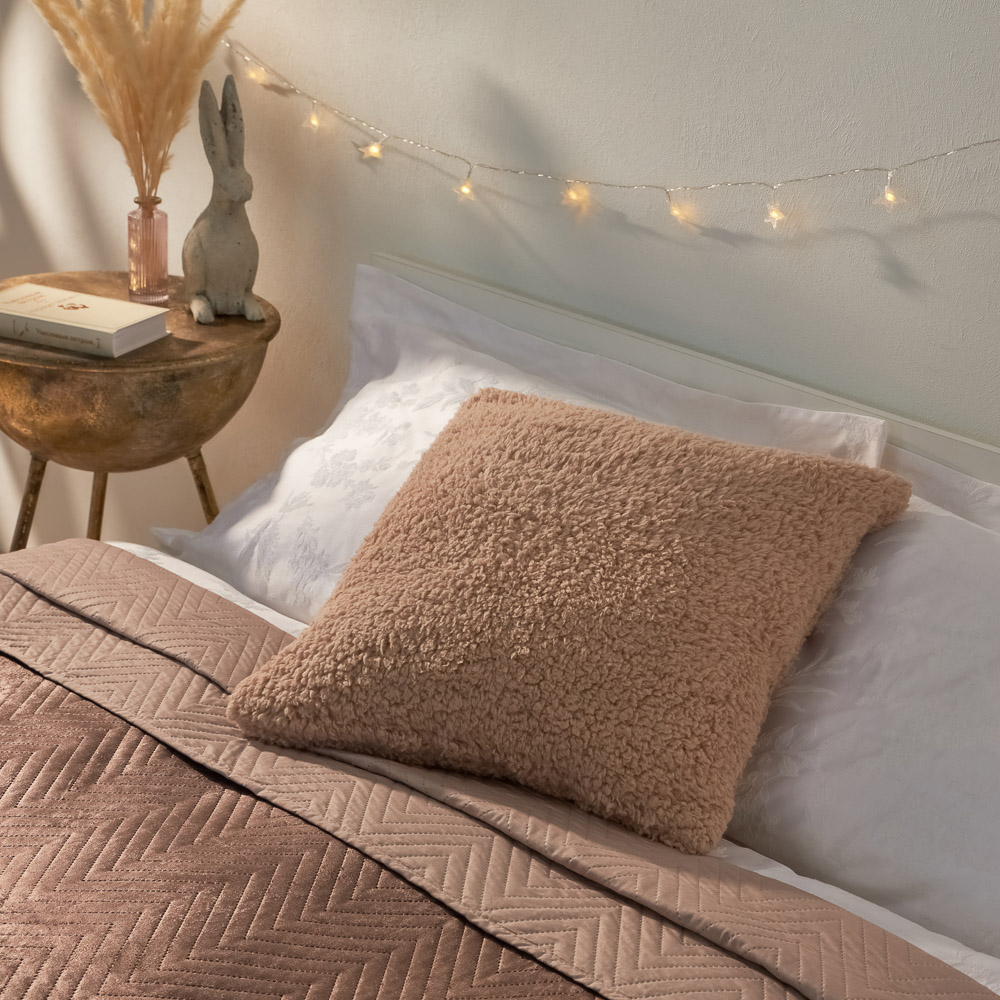 BY COLLECTION Фелиз Чехол для подушки тедди, 50х50см, 100% полиэстер, 2 цвета, арт.№ 492-224