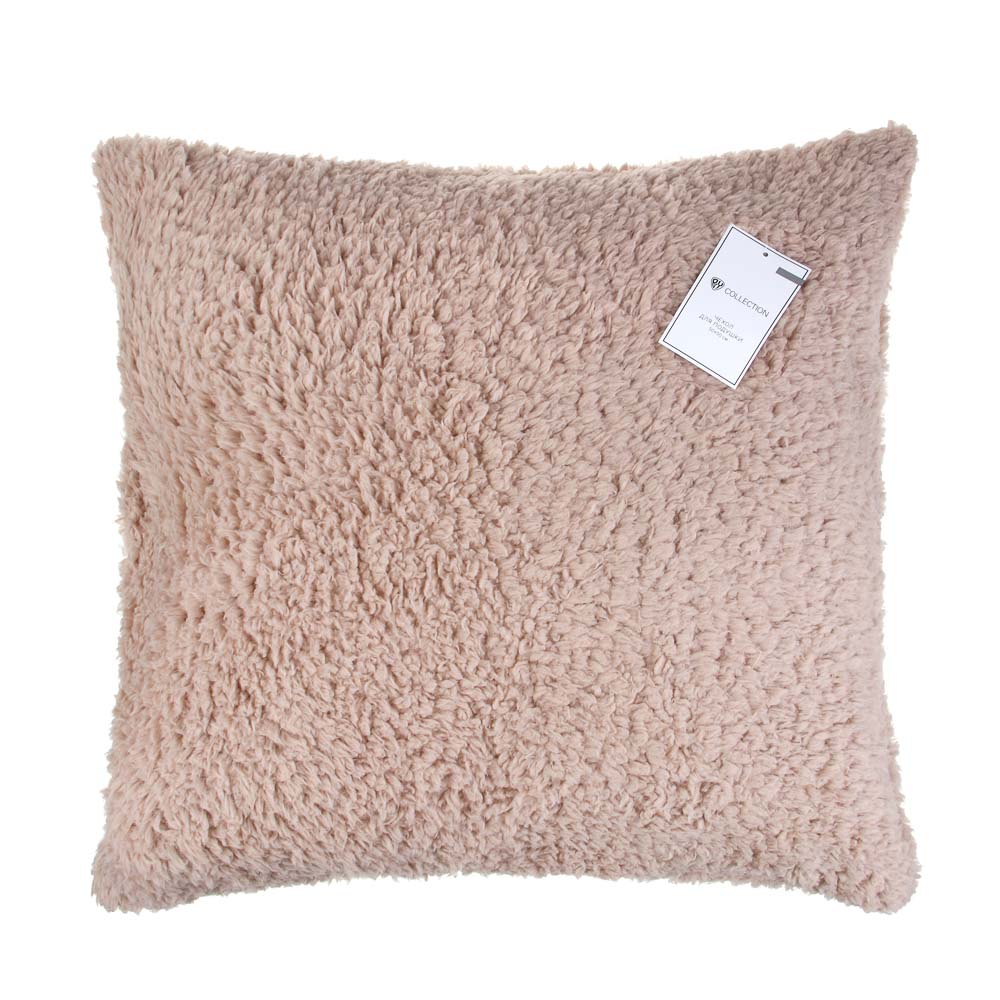 BY COLLECTION Фелиз Чехол для подушки тедди, 50х50см, 100% полиэстер, 2 цвета, арт.№ 492-224