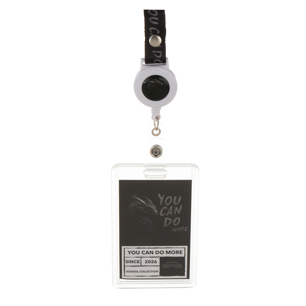 Чехол для карты, бейджа "Карбон/Базис" 6,5х10,5см, вкладыш с наклейками, шнурок с караб., ПС, арт.№ 524-323