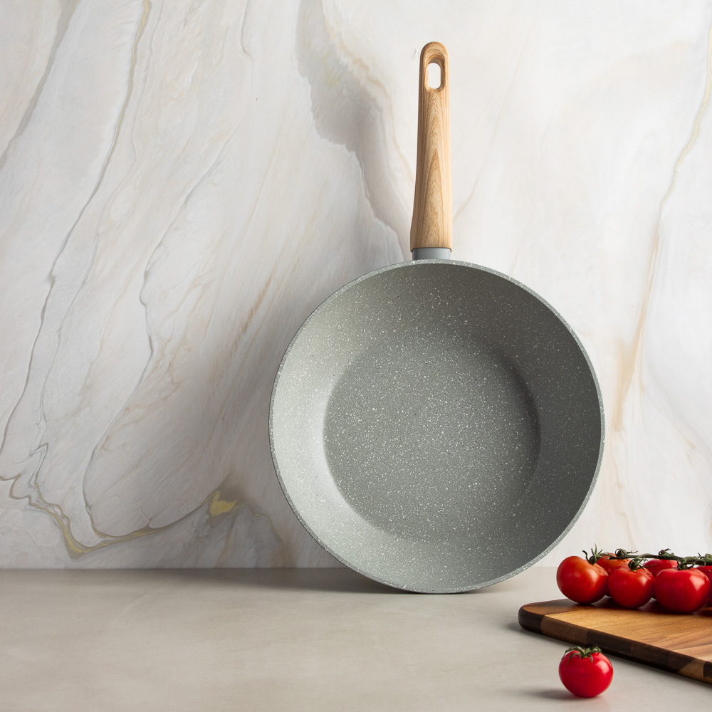 SATOSHI Берг Вок литой d28см, антипригарное покрытие Мрамор, индукция, арт.№ 846-734