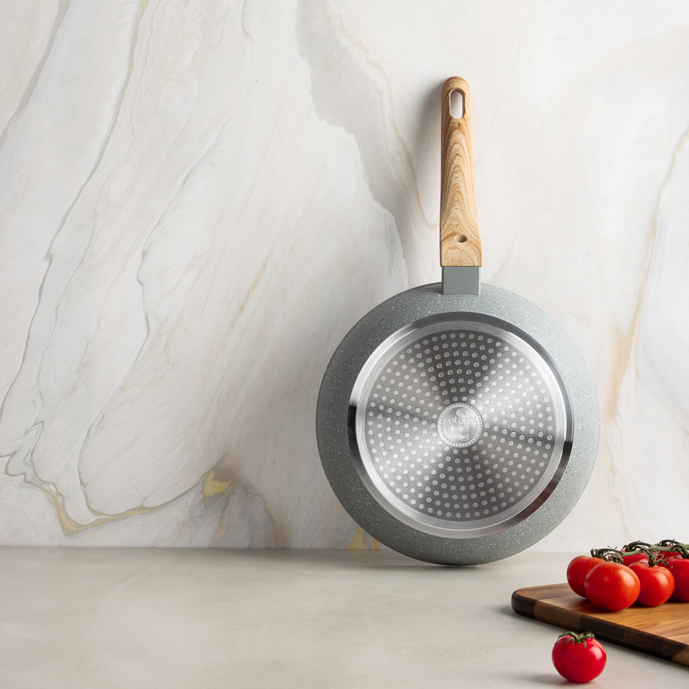 SATOSHI Берг Сковорода литая d24см, антипригарное покрытие Мрамор, индукция, арт.№ 846-736