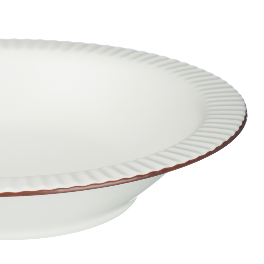 Тарелка суповая Лусия тм MILLIMI, 21,3см, фарфор, кремовый, арт.№ 816-247